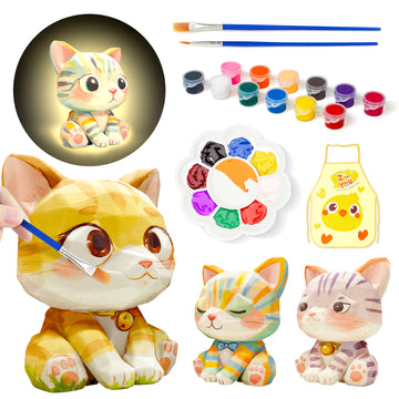 Paint Your Own Cat Lamp Kit