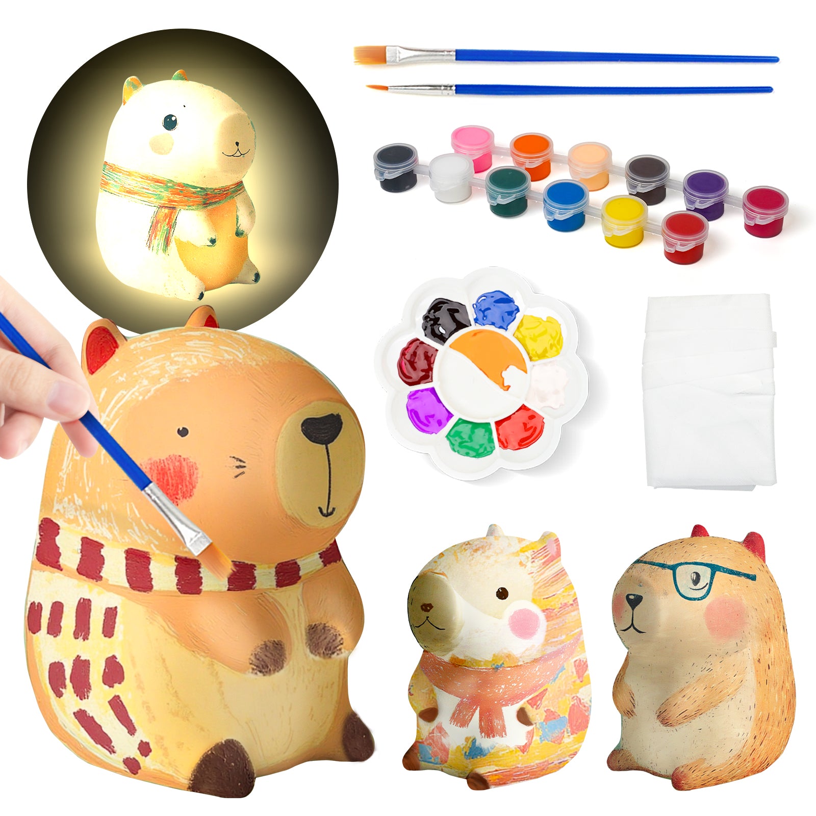 Paint Your Own Capybara Lamp Kit