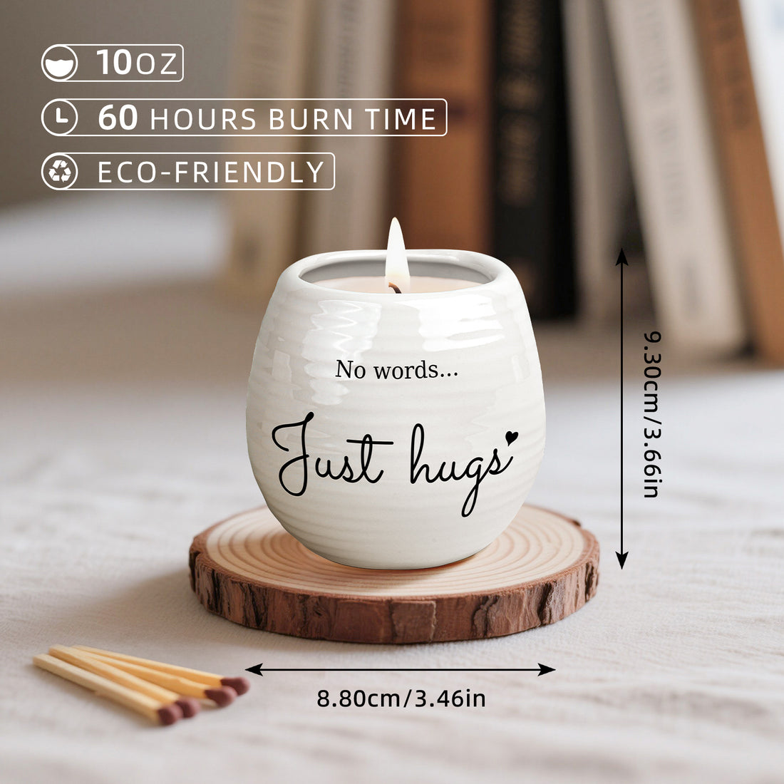 No Words Just Hugs 10oz Lavender Scented Candle