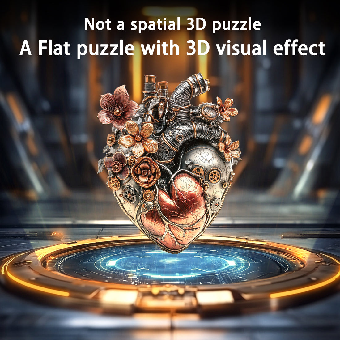 3D Mechanical Heart Wooden Jigsaw Puzzle