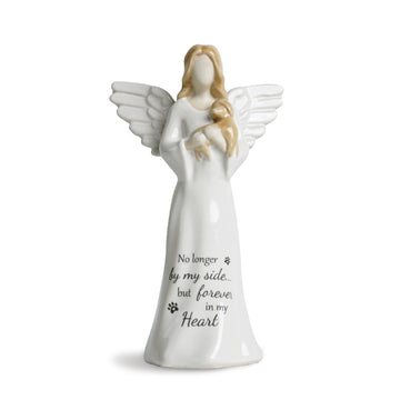 Ceramic Dog Angel Figurine